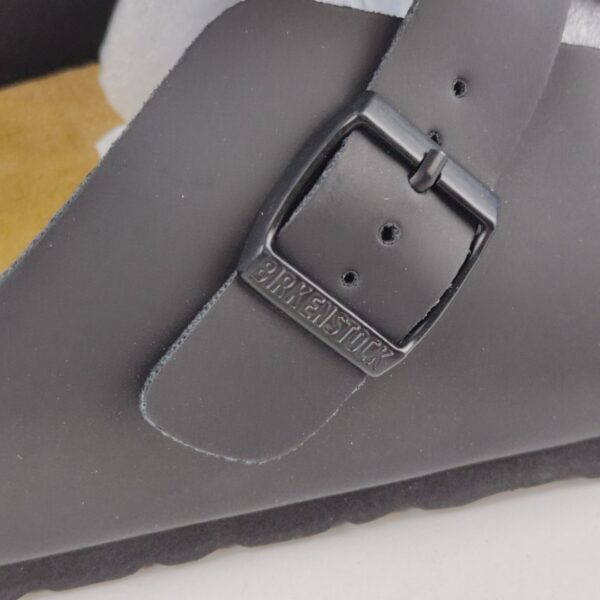 (42) Tamancos Birkenstock Boston Waxy Leather Pele Natural Anatómicos - Preto