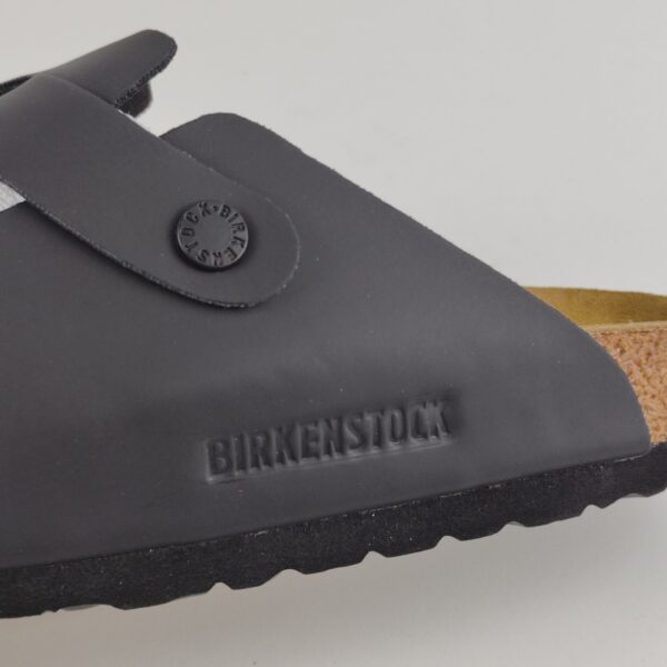 (42) Tamancos Birkenstock Boston Waxy Leather Pele Natural Anatómicos - Preto