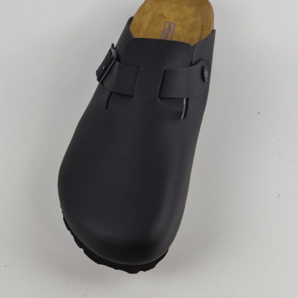 (42) Tamancos Birkenstock Boston Waxy Leather Pele Natural Anatómicos - Preto