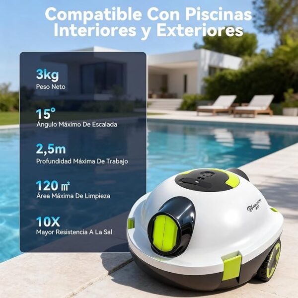 F126X3146_paste_1780593762983_0 (2 Uni.) Robot Aspirador de Piscina EVERCROSS BOT Y10 para Peças ou Reparação