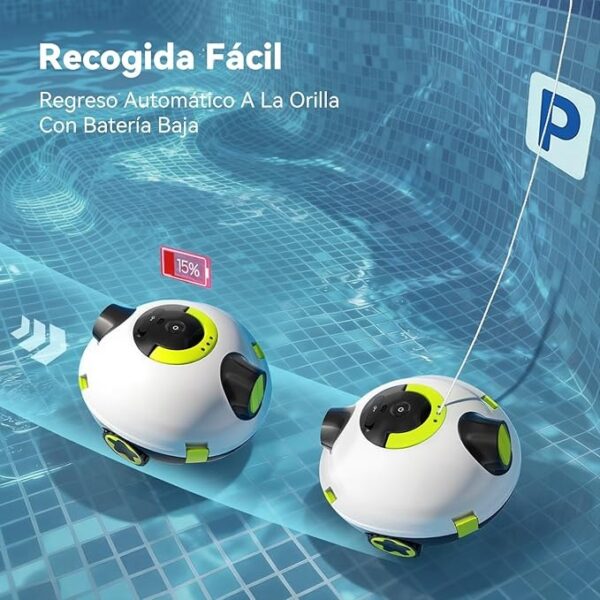 F126X3146_paste_1780593762983_3 (2 Uni.) Robot Aspirador de Piscina EVERCROSS BOT Y10 para Peças ou Reparação