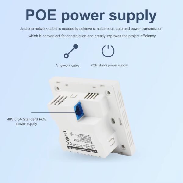 F126X3152_paste_1780511473858_2-1 Ponto de Acesso Dual-Band 2.4/5GHz AC1200 PoE 48V Kuwfi Wall Plate
