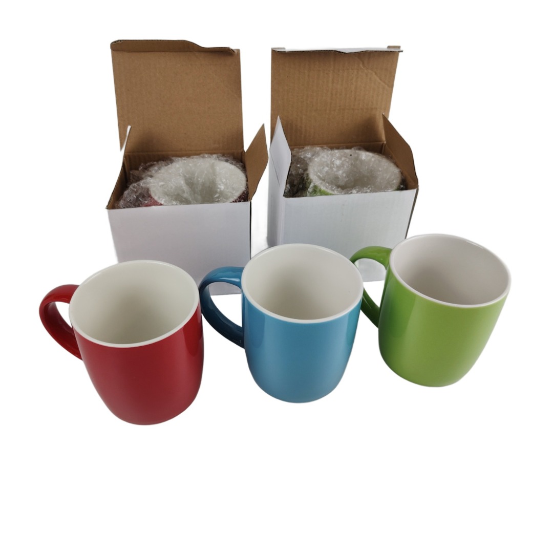 Pack de Cinco Canecas Coloridas - Vermelho Azul e Verde