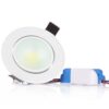 (x11) Projetor LED de Embutir COB Regulável 5W com Driver - Branco Quente