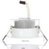 (x11) Projetor LED de Embutir COB Regulável 5W com Driver - Branco Quente