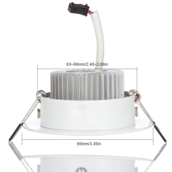 (x11) Projetor LED de Embutir COB Regulável 5W com Driver - Branco Quente