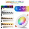 Downlight LED Inteligente Tuya RGB+CW WiFi Controlo Voz 10W
