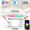 Downlight LED Inteligente Tuya RGB+CW WiFi Controlo Voz 10W