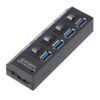 Hub USB 3.0 4 Portas 5Gbps Super Speed Compacto - Preto