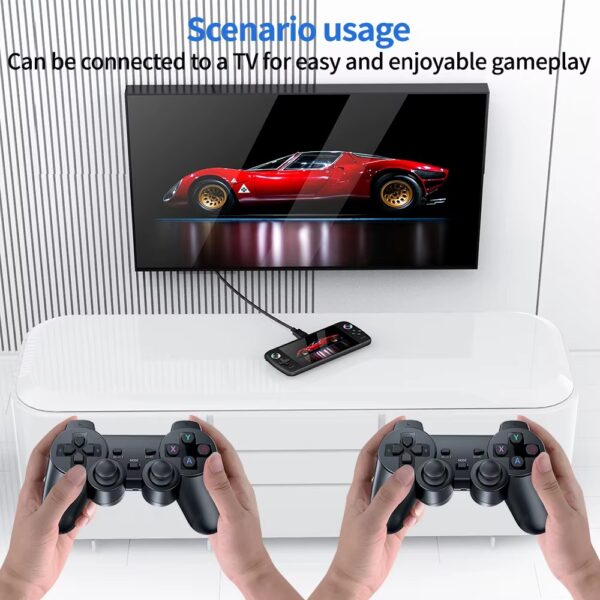 (LER DESC.) Consola Portátil M27 64GB com 2 Comando Suporte PSP ARC e 30+ Simuladores