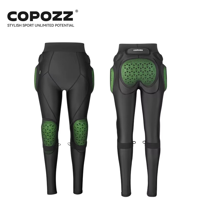 (S) Calças de Proteção Integral COPOZZ Unissexo Anti-colisão Desporto Ski - Preto