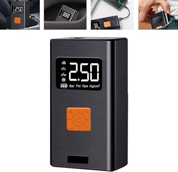 F126X3200_paste_1780598911403_1 Compressor de Pneus Portátil Rcniso Rcnisotnoqhceza6 Digital com Luz LED - Preto