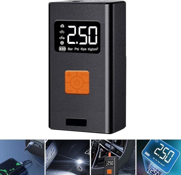 F126X3200_paste_1780598911403_3 Compressor de Pneus Portátil Rcniso Rcnisotnoqhceza6 Digital com Luz LED - Preto
