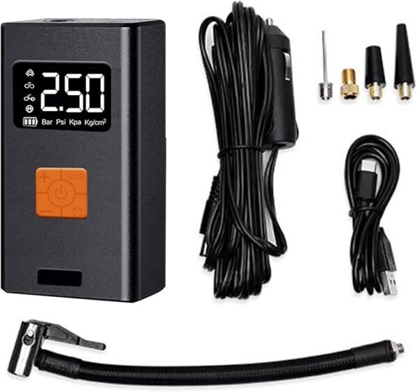 F126X3200_paste_1780598911403_4 Compressor de Pneus Portátil Rcniso Rcnisotnoqhceza6 Digital com Luz LED - Preto