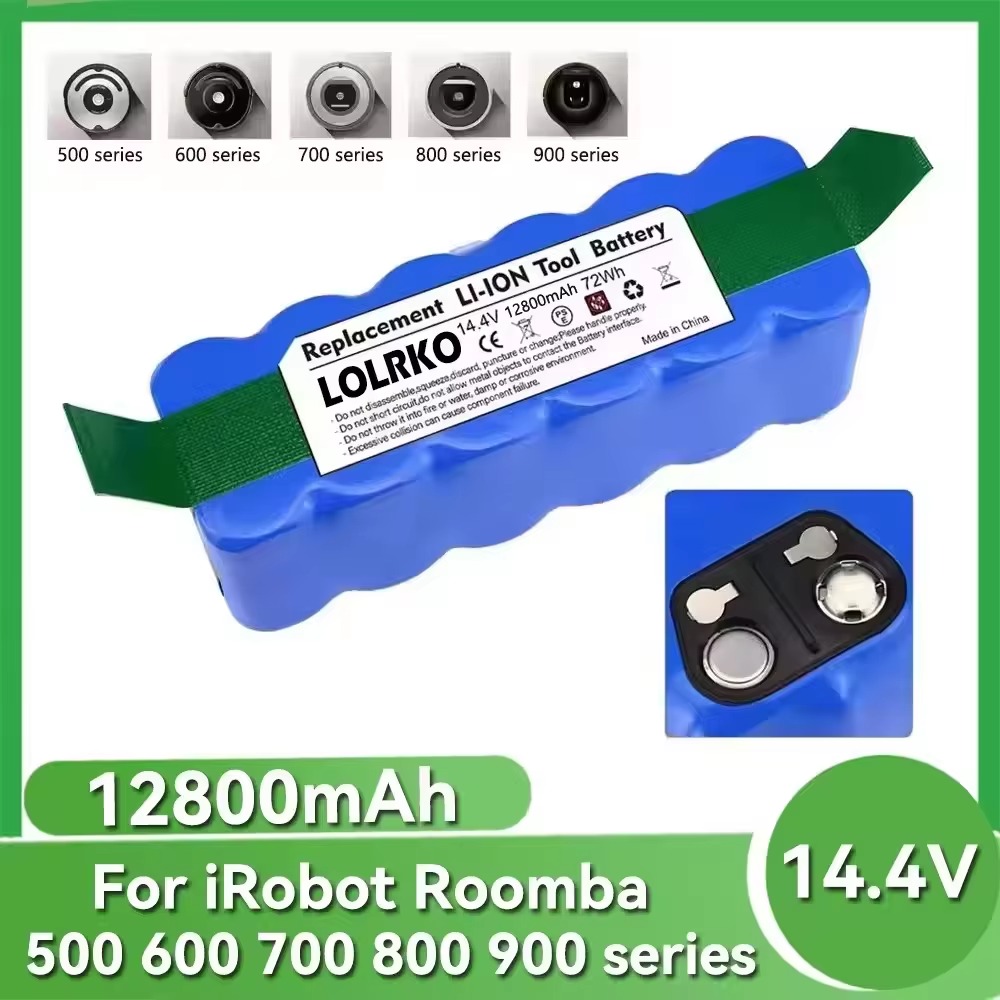 Bateria para Aspirador iRobot Roomba ALalito Séries 500 600 700 800 12800mAh 14.4V