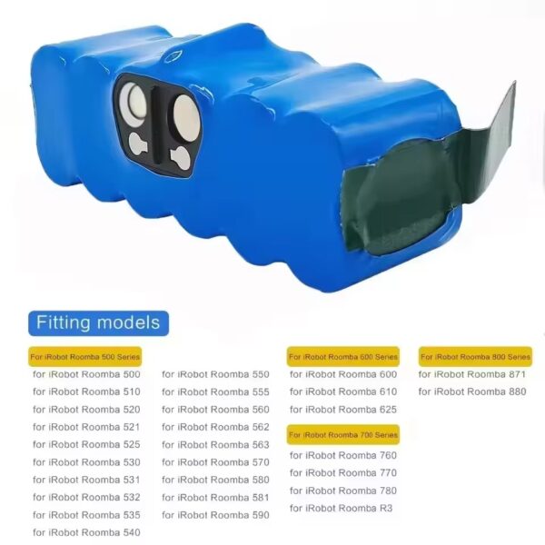 Bateria para Aspirador iRobot Roomba ALalito Séries 500 600 700 800 12800mAh 14.4V