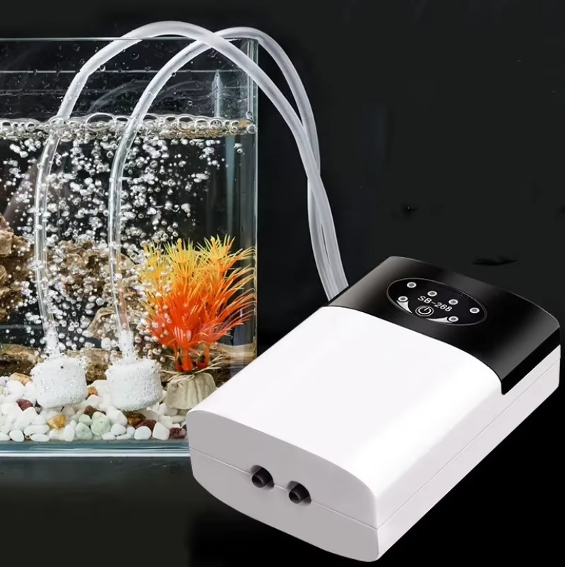 Bomba de Ar Silenciosa Portátil USB para Aquário e Pesca 1W