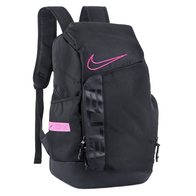 (32L) Mochila de Basquetebol Nike Elite Pro Abertura Estilo Duffel - Preto/Rosa