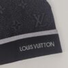 Gorro Premium Preto e Cinza com Padrão Monograma Estilo Maison Francesa