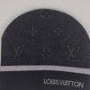 Gorro Premium Preto e Cinza com Padrão Monograma Estilo Maison Francesa