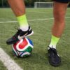 F126X3214_1780582314656_0 (38-41) 9 Pares Meias de Futebol Antiderrapantes Prokick Grip Sola de Silicone - Branco / Verde