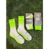 F126X3214_1780582314656_1 (38-41) 9 Pares Meias de Futebol Antiderrapantes Prokick Grip Sola de Silicone - Branco / Verde
