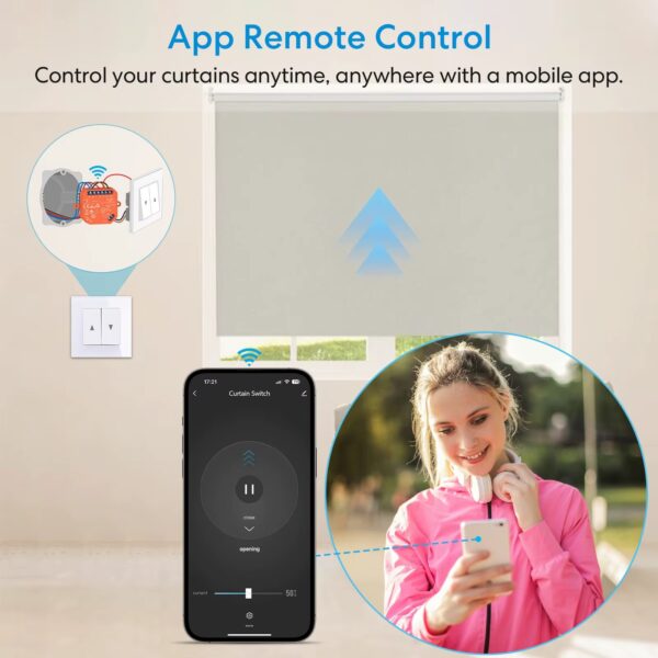 (x2) Módulo de Estores Zigbee QCSMART Tuya Smart com Controlo de Percentagem