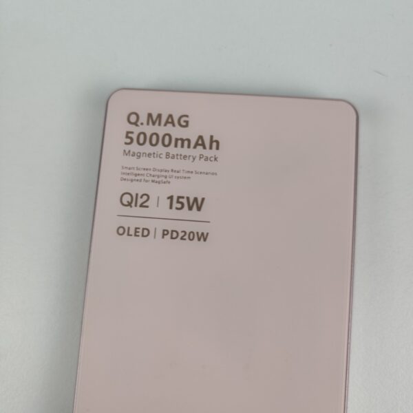 (5000mAh) Powerbank Magnético Sem Fio 5000mAh USB-C Carregamento Rápido - Branco
