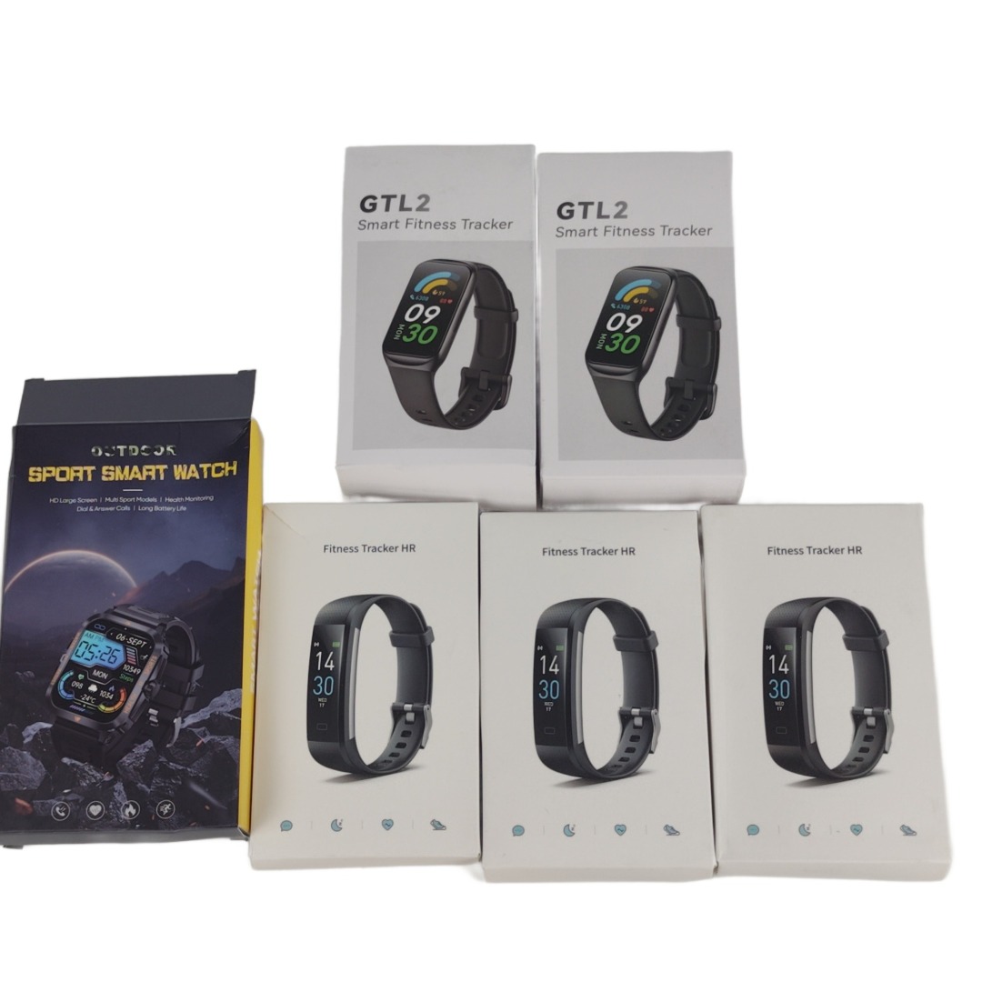 Lote de 6 Smartwatches e Pulseiras Fitness com Monitorização de Atividade e Sono