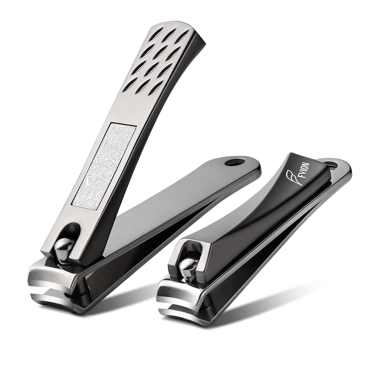 2 Corta-unhas em Aço Inoxidável com Lima Integrada 2 Peças FVION BZ-ZJQT-N002