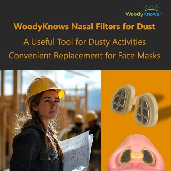 Filtros Nasais Reutilizáveis e Invisíveis contra Poeira WoodyKnows DustNF2024 Pack