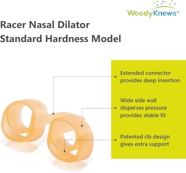 Dilatador Nasal Desportivo para Fluxo de Ar WoodyKnows Racer Standard M Pack 3