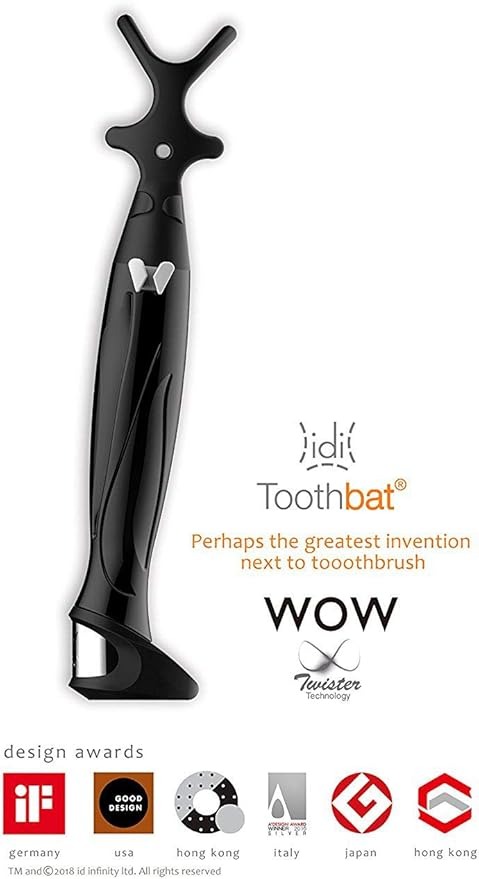 F126X3292_paste_1781807470061_1 Suporte para Fio Dentário Toothbat Wow Limpeza Interdentária com 4 Braços - Preto