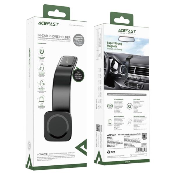 Suporte Magnético de Carro D29 para Tablier - Preto