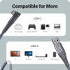 F126X3295_paste_1781807606910_4 (x2) Cabo Oculus Link Froggen Quest 2 e 1 USB 3.2 5Gbps em Nylon (3 Metros) - Cinzento
