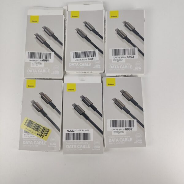 F126X3297_1781547284227_0 Pack 6 Cabos USB C - USB-C 100W 1 metro
