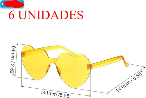 Óculos de Sol Coração Polarizados e Espelhados PATIKIL