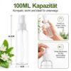 (100 ml) Frasco Pulverizador DreiWasser DW-01 Atomizador Reutilizável de Viagem - Transparente