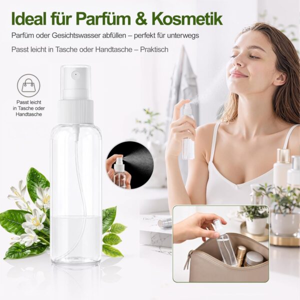 (100 ml) Frasco Pulverizador DreiWasser DW-01 Atomizador Reutilizável de Viagem - Transparente