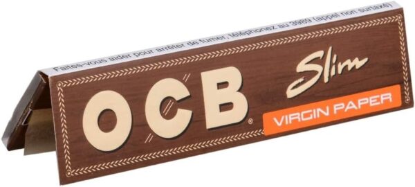 (Pack 10) Papel de Enrolar OCB Virgin Slim King Size Não Branqueado - Castanho