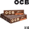(Pack 10) Papel de Enrolar OCB Virgin Slim King Size Não Branqueado - Castanho