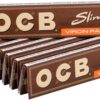 (Pack 10) Papel de Enrolar OCB Virgin Slim King Size Não Branqueado - Castanho