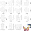 Bases para Contas de Passar a Ferro 15 Moldes de Animais 5 mm Zocipro TG019-15