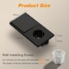 Interruptor com Tomada Schuko de Encastrar Comutador de Escada 1 Tecla MVAVA M2 Preto