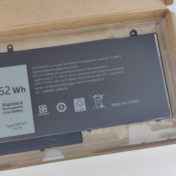 Bateria para Portátil 62Wh 7.6V Compatível com Dell Latitude E5470 E5570 YASI MFG