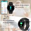 (1.39") Smartwatch YYKY ECG Chamadas Bluetooth 100+ Modos Desportivos - Preto