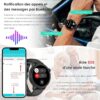 (1.39") Smartwatch YYKY ECG Chamadas Bluetooth 100+ Modos Desportivos - Preto