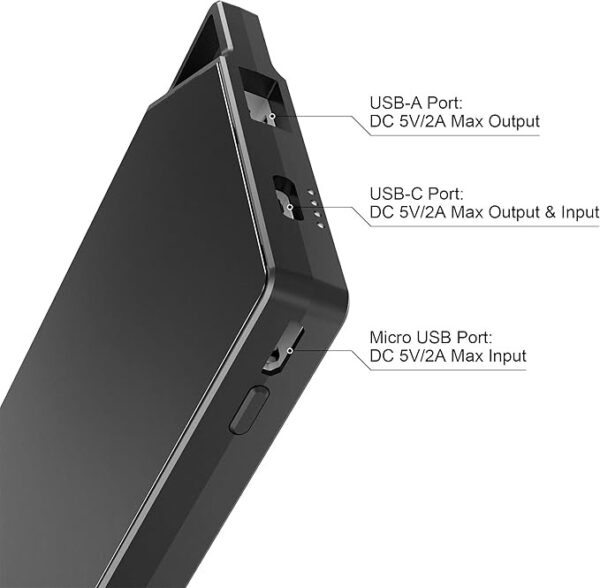 Power Bank 10000mAh Ultra Slim 8.8mm de Carregamento Rápido TNTOR WT-H340