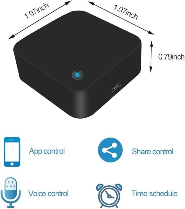 F126X3329_paste_1781808644033_1 Comando Universal Inteligente Wi-Fi Infrared Compatível com Alexa e Google Home - Preto