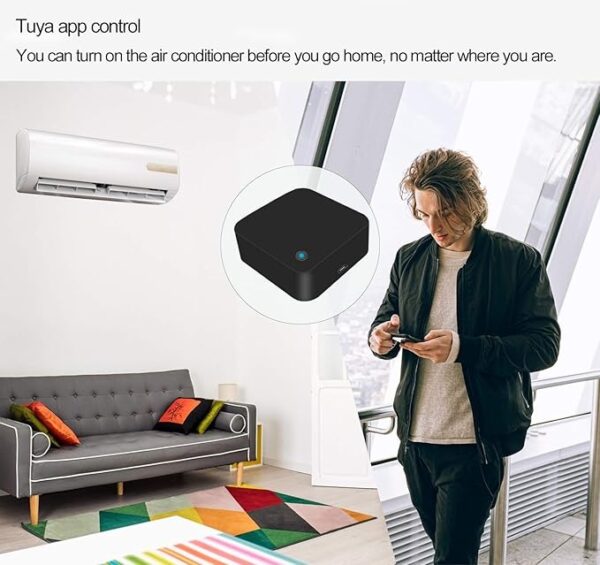 F126X3329_paste_1781808644033_3 Comando Universal Inteligente Wi-Fi Infrared Compatível com Alexa e Google Home - Preto